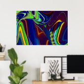 Die Magie des Sommers , Abstrakte 3D-Kunst Poster (Heimbüro)