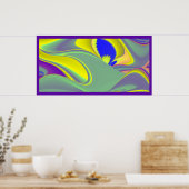 Die Magie des Sommers , Abstrakte 3D-Kunst Poster (Küche)