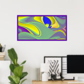Die Magie des Sommers , Abstrakte 3D-Kunst Poster (Heimbüro)