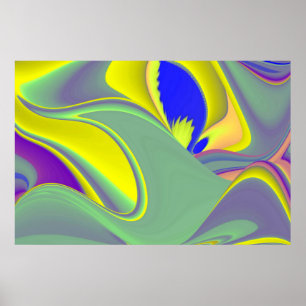 Die Magie des Sommers , Abstrakte 3D-Kunst Poster