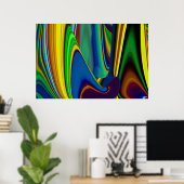 Die Magie des Sommers , Abstrakte 3D-Kunst Poster (Heimbüro)