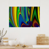 Die Magie des Sommers , Abstrakte 3D-Kunst Poster (Küche)