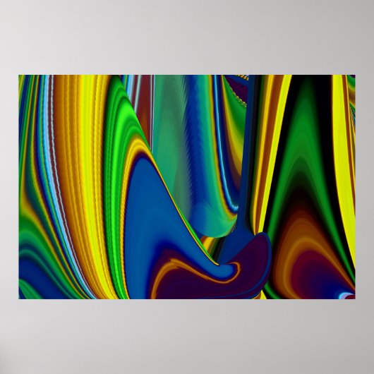 Die Magie des Sommers , Abstrakte 3D-Kunst Poster (Vorne)