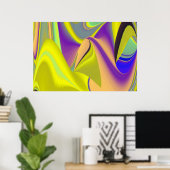 Die Magie des Sommers , Abstrakte 3D-Kunst Poster (Heimbüro)