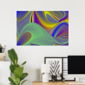 Die Magie des Sommers , Abstrakte 3D-Kunst Poster (Heimbüro)