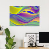 Die Magie des Sommers , Abstrakte 3D-Kunst Poster (Heimbüro)
