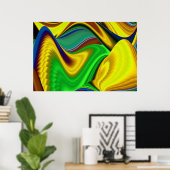 Die Magie des Sommers , Abstrakte 3D-Kunst Poster (Heimbüro)