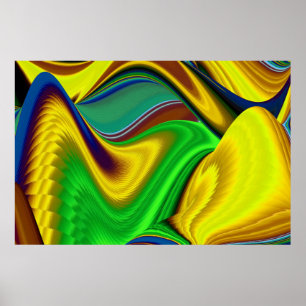 Die Magie des Sommers , Abstrakte 3D-Kunst Poster