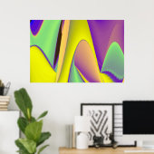 Die Magie des Sommers , Abstrakte 3D-Kunst Poster (Heimbüro)