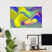 Die Magie des Sommers , Abstrakte 3D-Kunst Poster (Heimbüro)