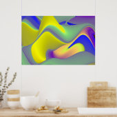 Die Magie des Sommers , Abstrakte 3D-Kunst Poster (Küche)