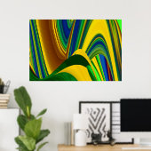 Die Magie des Sommers , Abstrakte 3D-Kunst Poster (Heimbüro)