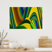 Die Magie des Sommers , Abstrakte 3D-Kunst Poster (Küche)
