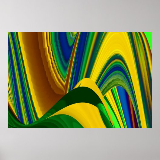 Die Magie des Sommers , Abstrakte 3D-Kunst Poster (Vorne)