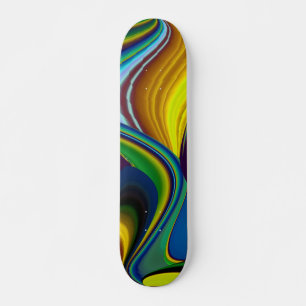 Die Magie des Sommers , Abstrakte 3D-Kunst Skateboard