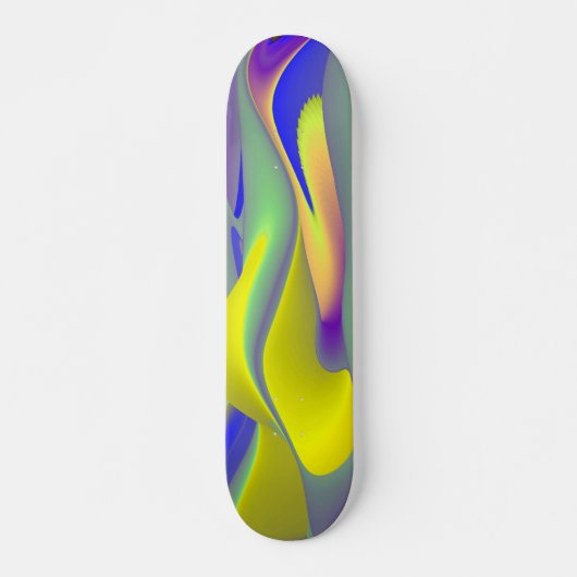 Die Magie des Sommers , Abstrakte 3D-Kunst Skateboard (Vorne)