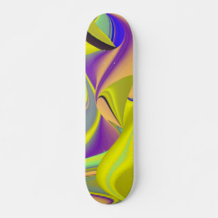 Die Magie des Sommers , Abstrakte 3D-Kunst Skateboard