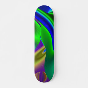 Die Magie des Sommers , Abstrakte 3D-Kunst Skateboard