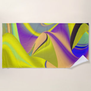 Die Magie des Sommers , Abstrakte 3D-Kunst Strandtuch