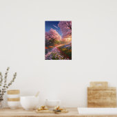 Die Magie des Sonnenuntergangs auf einer Wiese von Poster (Küche)