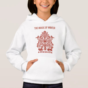 Die Magie des Winters Skandinavische Volkskunst Wa Hoodie