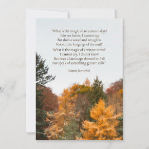 Die Magie eines Herbsttages von Laura Jaworski Feiertagskarte