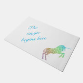 Die Magie fängt hier als Türmatte an (Schrägansicht)