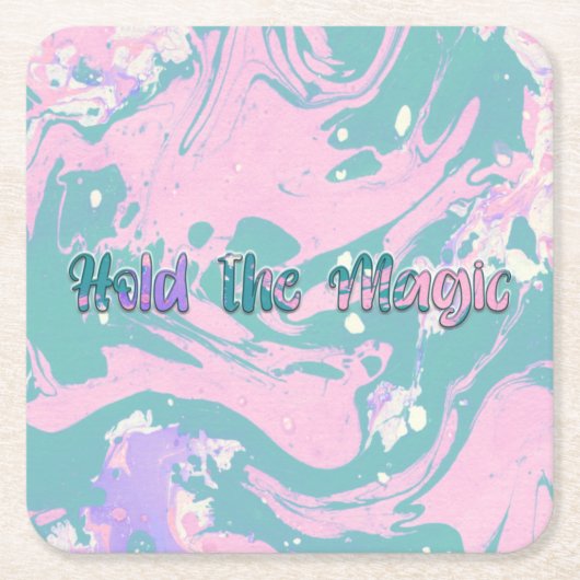 Die Magie halten Rechteckiger Pappuntersetzer (Vorderseite)