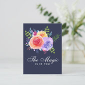 Die Magie steckt in deiner Inspirationsblüte Postkarte (Stehend Vorderseite)