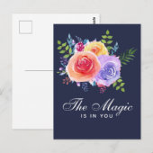 Die Magie steckt in deiner Inspirationsblüte Postkarte (Vorne/Hinten)