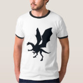 Die Magie verkörpern: Fantasie der Drachen-Silhoue T-Shirt (Vorderseite)