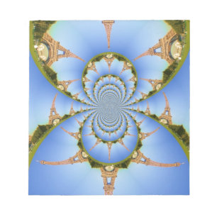 Die Magie von Paris: Geometrisches Eiffelturm-Desi Notizblock