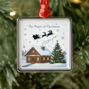 Die Magie von Weihnachten   Santas Schlitten & Coz Ornament Aus Metall