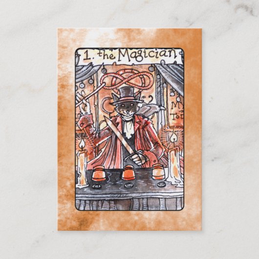 Die Magier-Tarot-Karte Visitenkarte (Vorderseite)