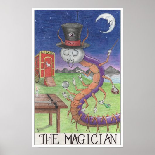 Die Magier-Tarotkarte Poster (Vorne)