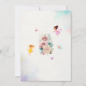 Die magische Blumenfrau-Prinzessin dreht drei Woch Einladung (Rückseite)