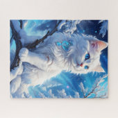 Die magische Feline des Winters: Puzzle (Horizontal)