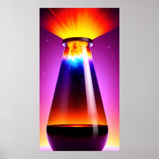 Die magische Flasche | Lavalampe | Gradient | AI Poster (Vorne)
