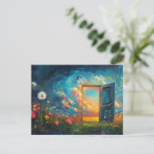 Die magische Gartentür Postkarte (Stehend Vorderseite)