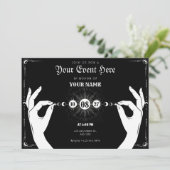 Die magische Hand des Mondes Einladung (Stehend Vorderseite)