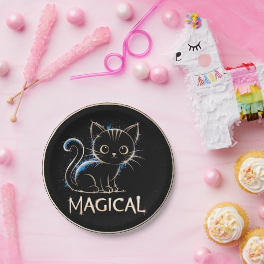 Die magische Katze Pappteller (Party)