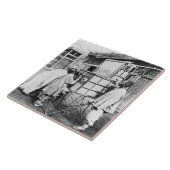 Die magische Laterne, c.1870 (b/w Foto) Fliese (Seite)