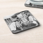 Die magische Laterne, c.1870 (b/w Foto) Getränkeuntersetzer (Linke Seite)