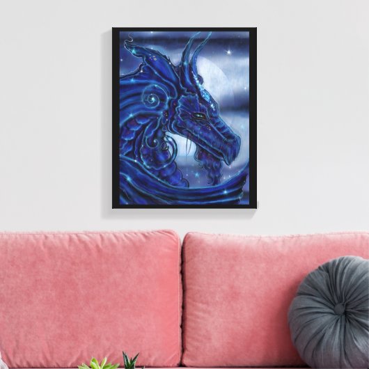 Die "Magische Nigh-Drachenfantasie" von Renee Lavo Leinwanddruck (Insitu (Wohnzimmer))