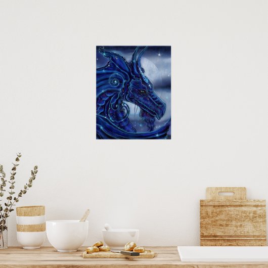 Die "Magische Nigh-Drachenfantasie" von Renee Lavo Poster (Küche)