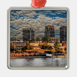 Die magische Stadt Silbernes Ornament