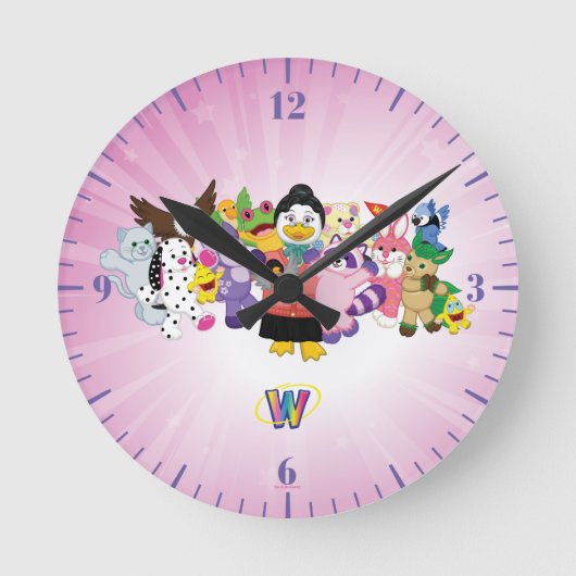 Die magische Welt von Webkinz Runde Wanduhr (Vorderseite)