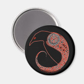 Die Magnete der Morrigan Raven Celtic Knüpfarbeit Magnet (Vorderseite/Rückseite)