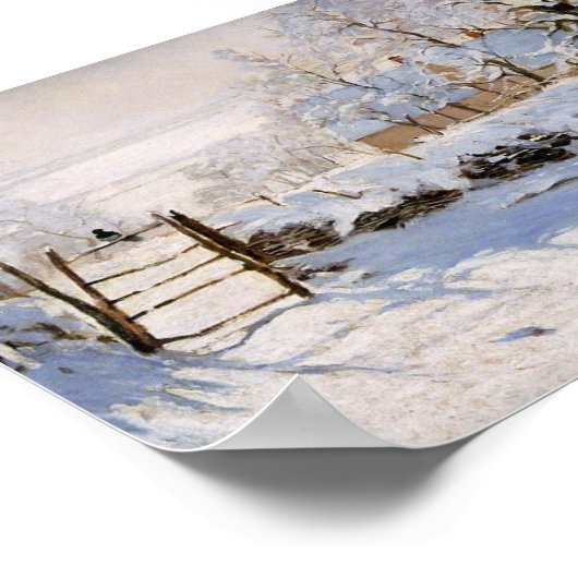 Die Magpie, Monet berühmte Malerei Poster (Ecke)