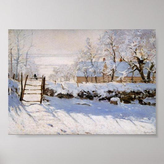 Die Magpie, Monet berühmte Malerei Poster (Vorne)